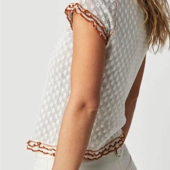 Free People ruffled garner tee - Picture 2 of 6